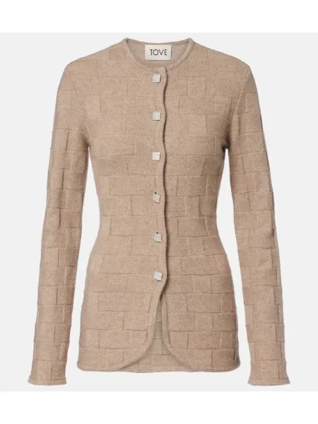 Cardigan Tove din cașmir bej