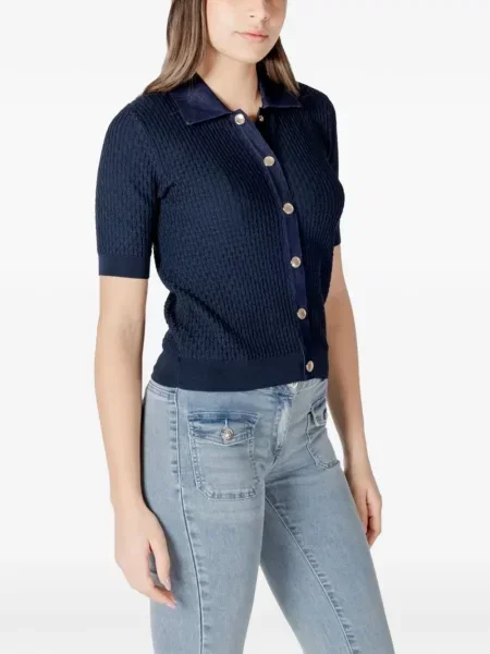 Gulerat scurt cardigan Morgan albastru