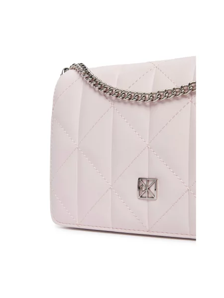 Mini torbica z verigo Calvin Klein prešite roza