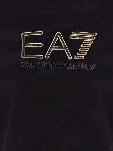 Μπλούζα Ea7 Emporio Armani με αυτόγραφο μαύρο