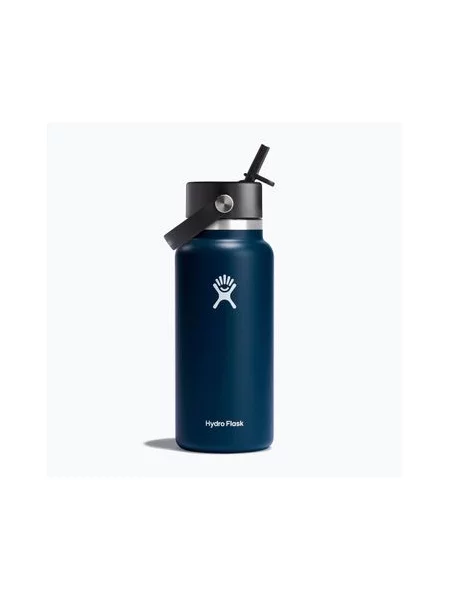 Широкая соломяная кепка Hydro Flask синяя