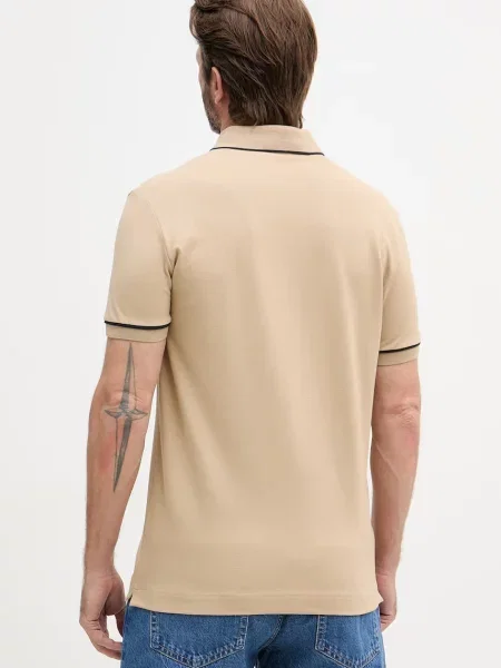 Lacoste Organiczna Koszulka Polo Paryż Regular Fit beżowa