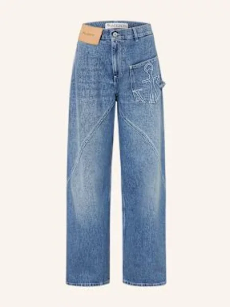 Jw Anderson Jeansy Boyfriend blau niebieskie