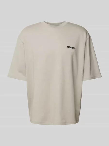 T-shirt o kroju oversized z nadrukiem z logo Review
