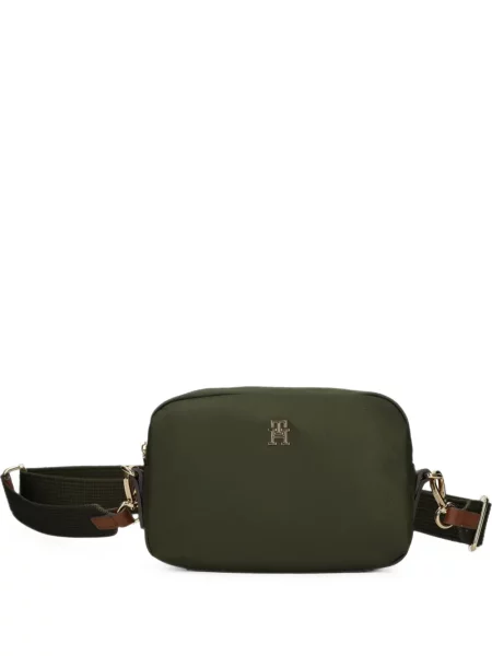 Geanta crossbody Tommy Hilfiger cu autograf verde