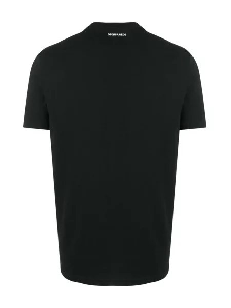 Tričko Dsquared2 s potiskem černé