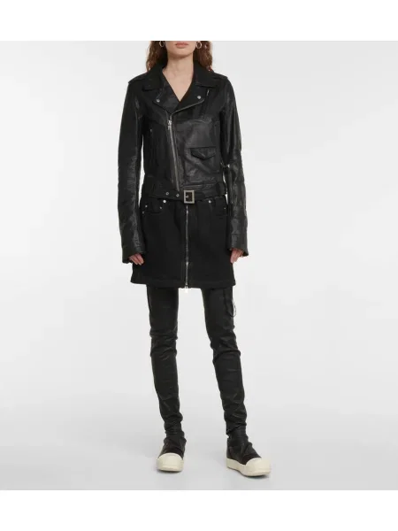 Bőr combharisnya Rick Owens fekete