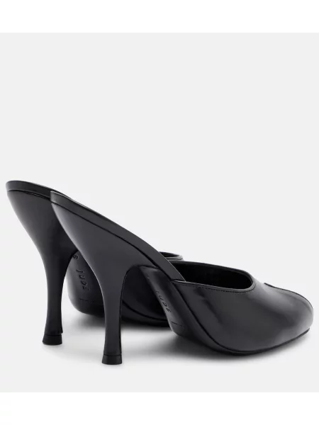 Papuci tip mules Jude din piele negru