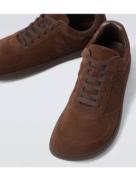 Sneakerși Loewe din piele de căprioară maro
