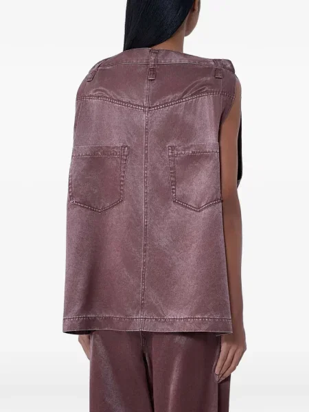 Top Issey Miyake fără mâneci maro