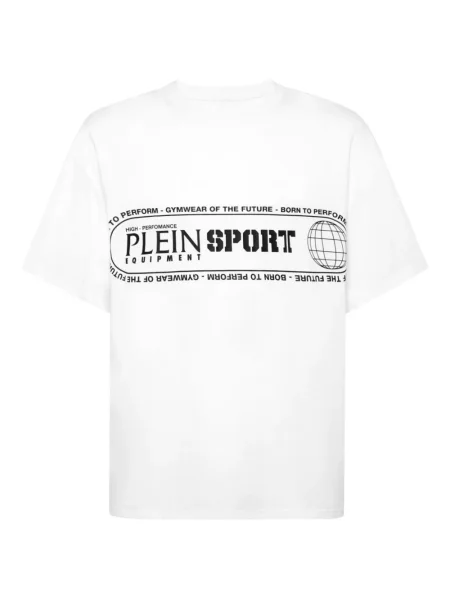 Tricou Plein Sport cu imagine alb