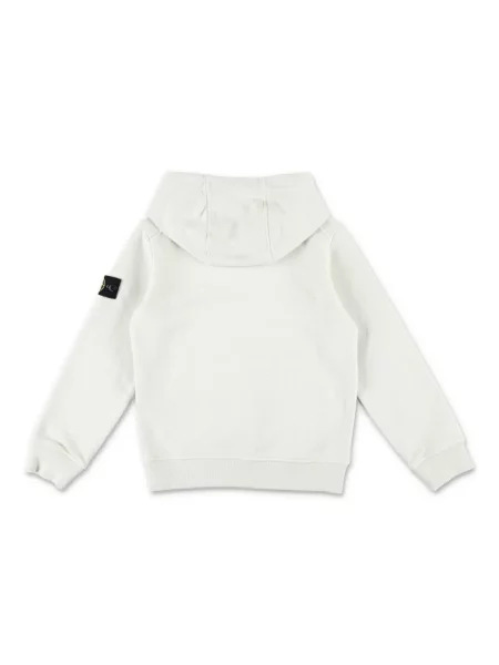 Bluza z kapturem dziecięca Stone Island biała