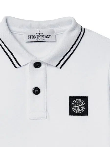 Koszulka polo dziecięca Stone Island biała