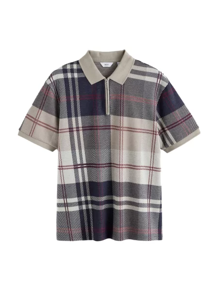 Next Tricou bleumarin / taupe / deschis / roșu bordeaux gri