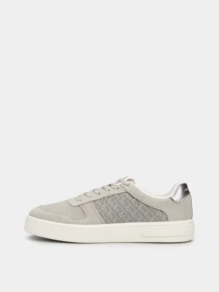 Кожаные кеды Armani Exchange серые