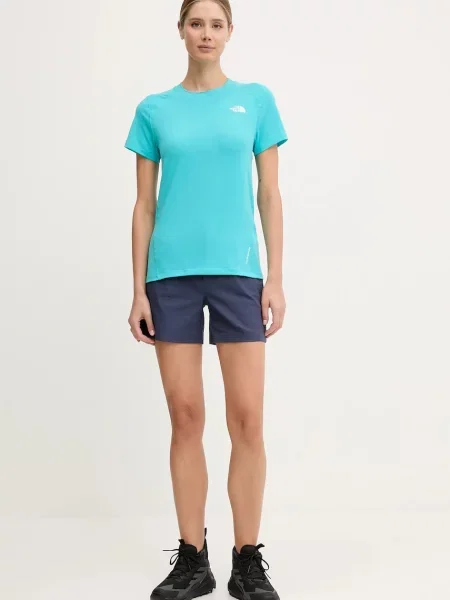 Columbia szorty outdoorowe Cedar Crest gładkie high waist granatowy