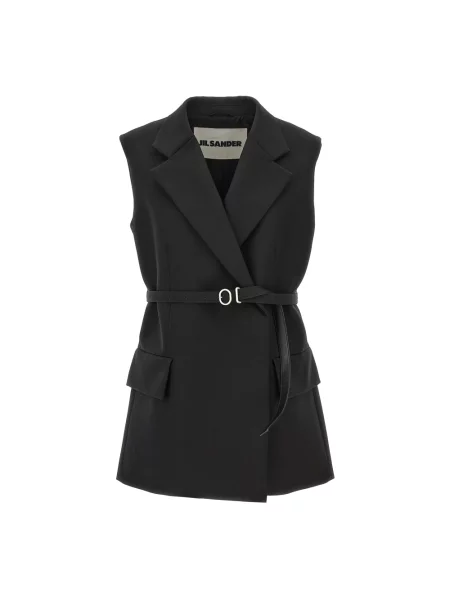 Kamizelka Jil Sander wełniana czarna