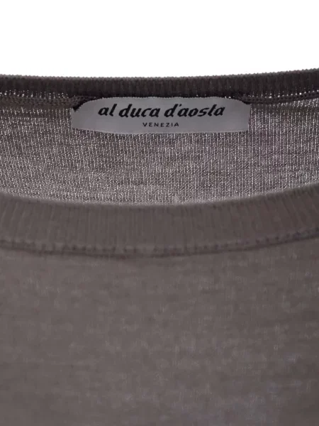 Μακρύς μπλούζα Al Duca D’aosta 1902 με στρογγυλή λαιμόκοψη γκρι