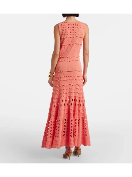 Rochie maxi Ulla Johnson cu broderie portocaliu