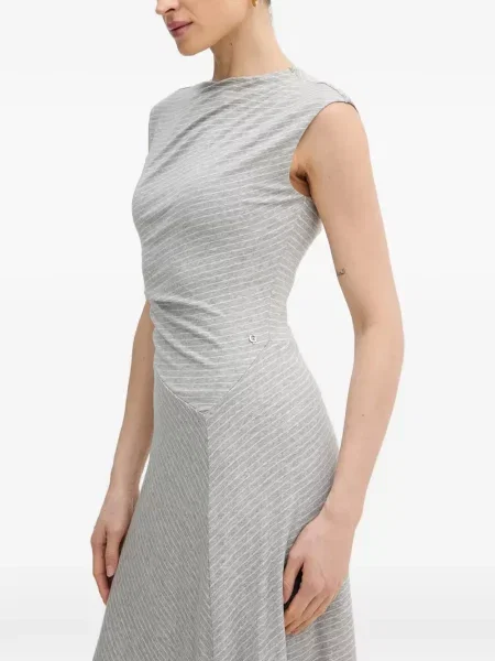 Rochie Guess cu dungi asimetrică gri