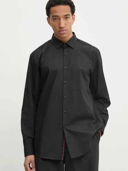 HUGO camasa barbati cu guler clasic slim negru