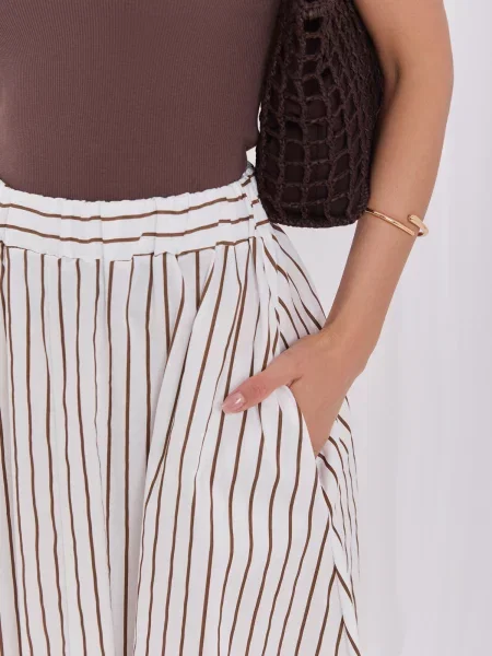 Fustă Italy Moda cu dungi alb
