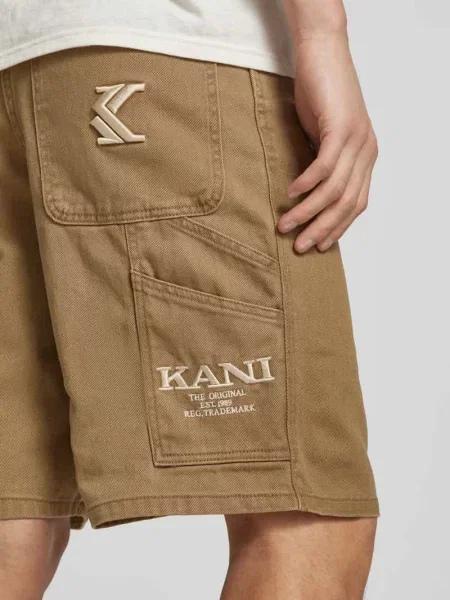 Szorty o kroju regular fit z 5 Karl Kani brązowe