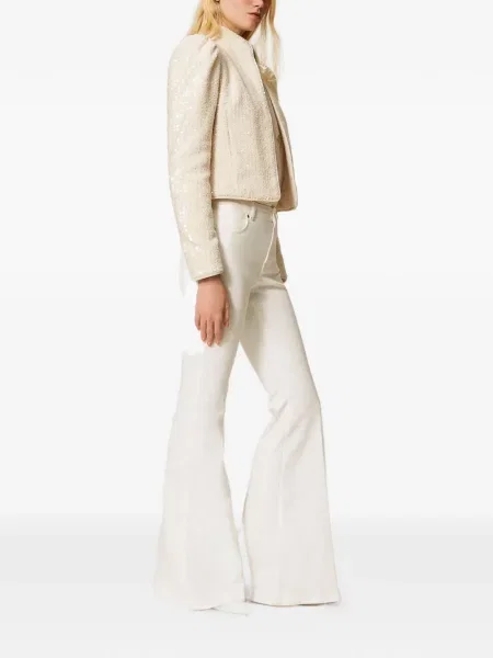 Pantaloni Twinset alb