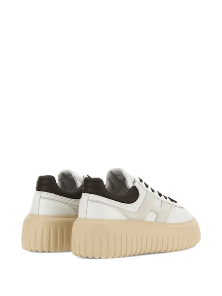 Sneakerși Hogan din piele cu platformă alb