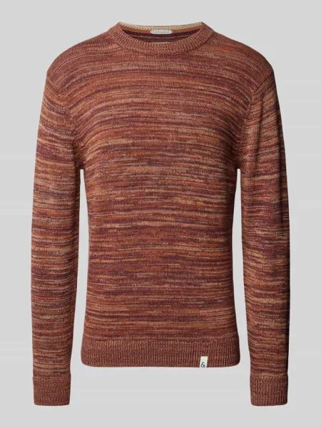 Sweter z dzianiny z detalami z logo Colours & Sons