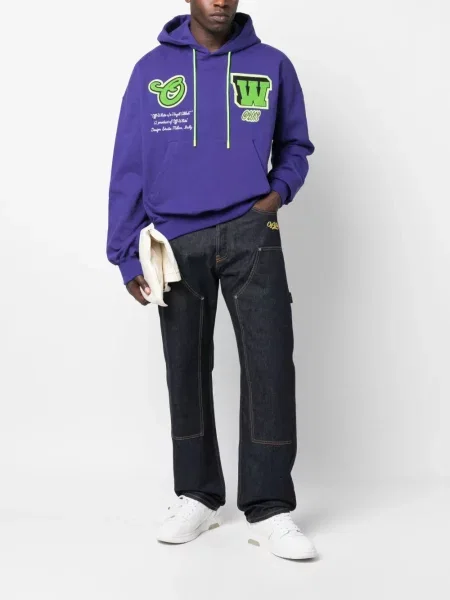 Tiesūs džinsai Off-white balta