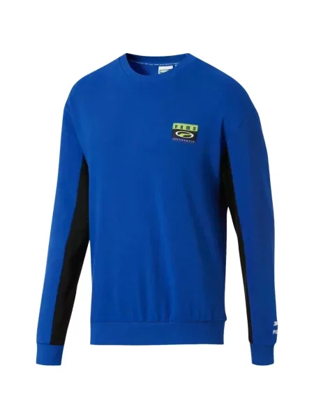 Hanorac crewneck Puma retro albastru