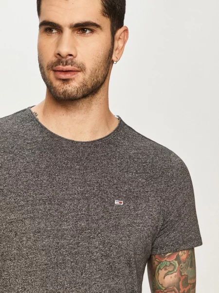 Tommy Jeans t-shirt gładki szary