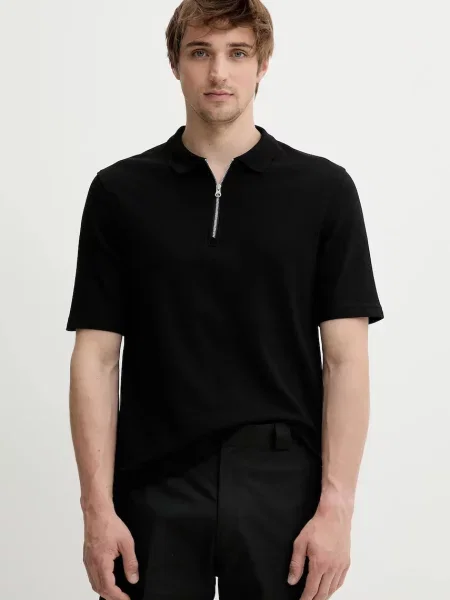 Samsoe Samsoe polo de SAMAC neted negru