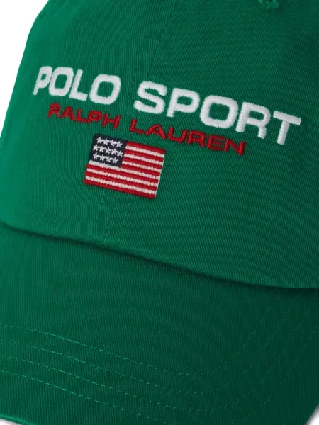 Șapcă Polo Ralph Lauren cu decolteu în V cu autograf în carouri albastru