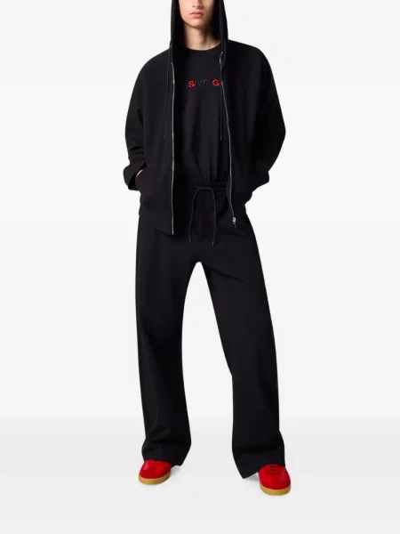 Pantaloni Msgm alergare cu autograf cu cordon negru