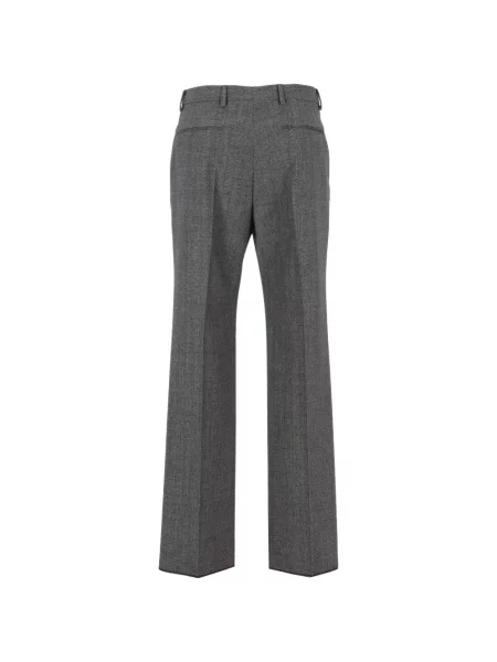 Pantaloni Valentino Garavani cu model herringbone gri