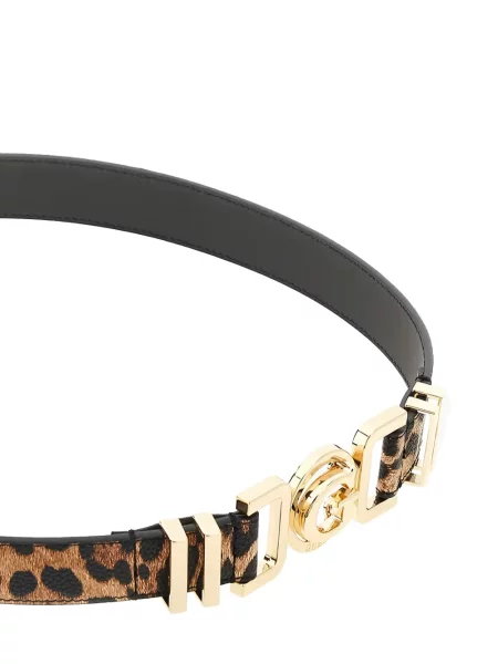 Curea Guess cu imagine cu model leopard maro