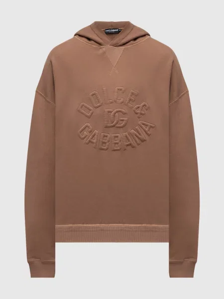 Худі з фактурним логотипом Dolce&gabbana бежеве