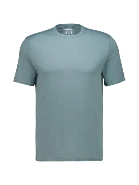 Tricou Fedeli tricotate cu decolteu rotund verde