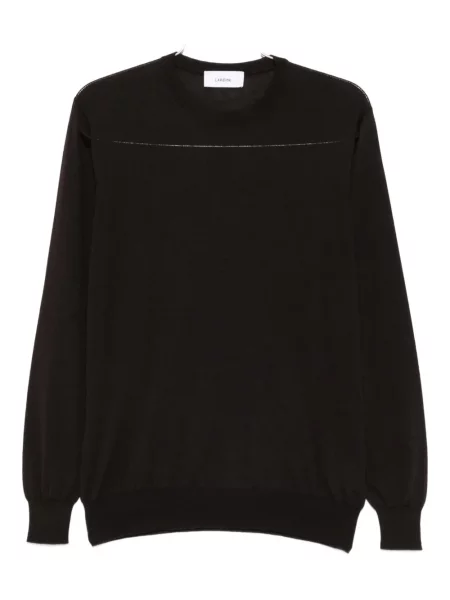 Lung pulover Lardini cu decolteu rotund maro