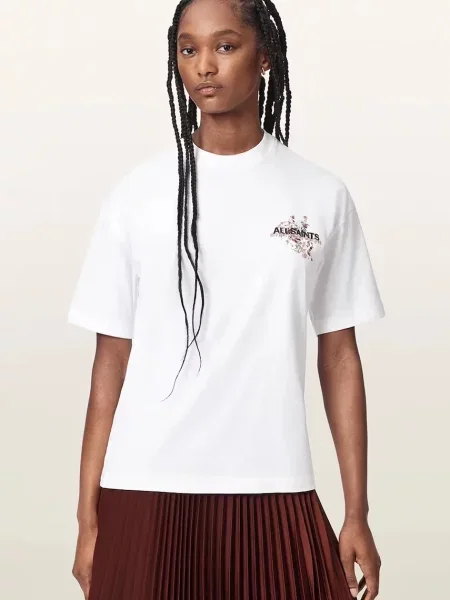 AllSaints Tricou Valen Etta' alb