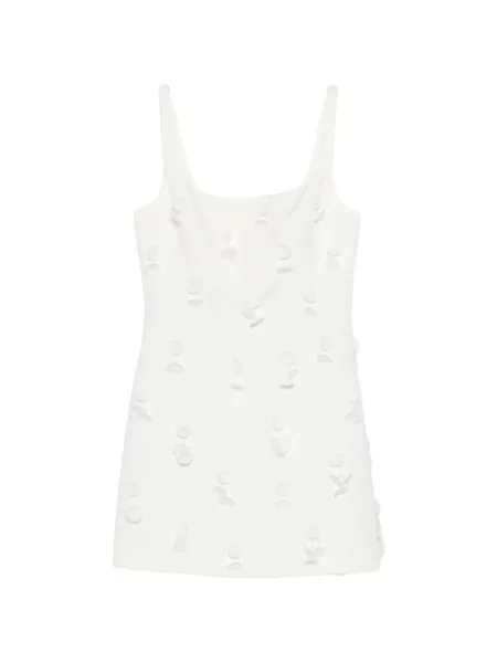 Mała sukienka mini Simkhai w kwiatki garniturowa biała