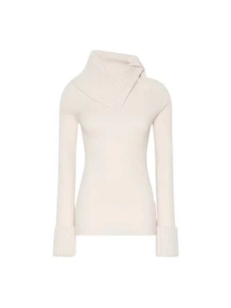 Sweter z golfem Sportmax do golfa beżowy