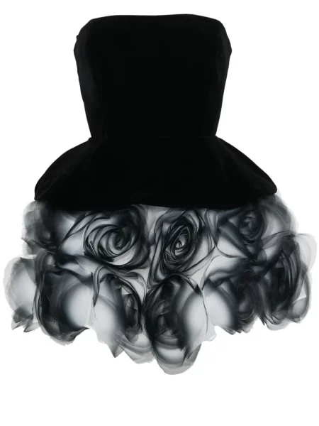 Rochie Ana Radu cu model floral negru