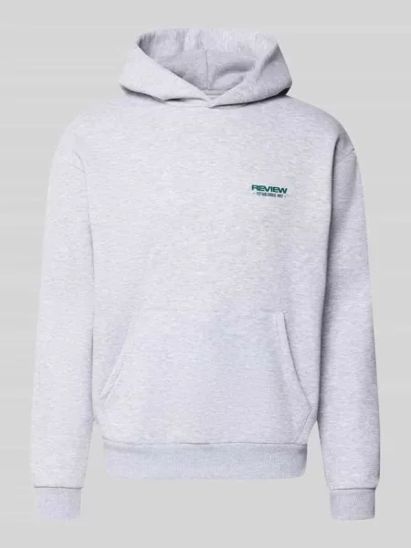 Bluza z kapturem o kroju regular fit z mieszanki bawełny z nadrukiem z logo Review