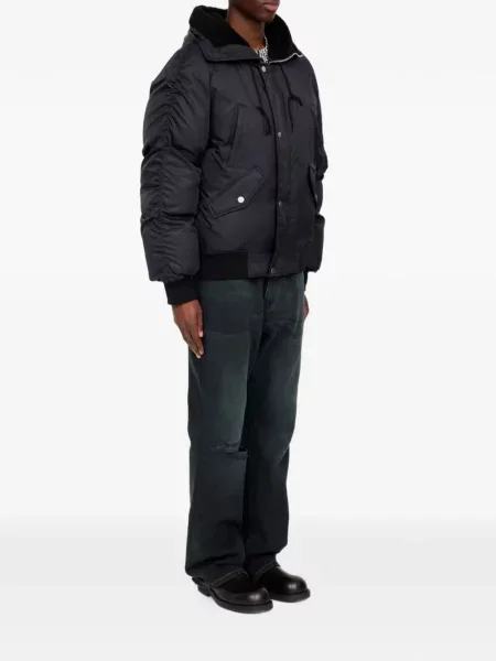 Geacă bomber Mm6 Maison Margiela cu glugă negru