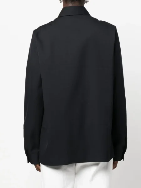 Cămașă Jil Sander de lână albastru