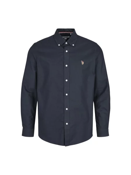 U.S. POLO ASSN. Cămașă UMARMIN safir / maro deschis / roșu alb
