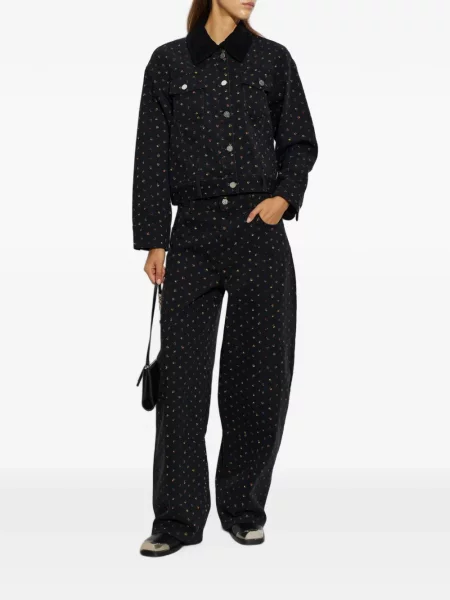 Blugi Baum Und Pferdgarten cu model floral cu imagine negru
